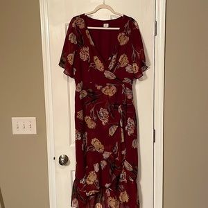 Floral high-low dress